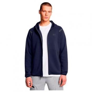 Under Armour Unstoppable Fleece Full-Zip Hoodie for Men - Extra Large, Navy Blue