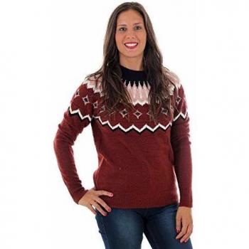 Vero Moda Jersey Mujer XS Burdeos 10217322 VMTITI LS O-Neck Blouse Madder Brown