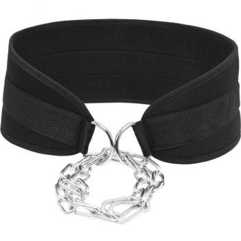 Cinturón de Lastre Gorilla Sports Negro de Nailon con Ajuste Personalizado y Anclaje para Pesas