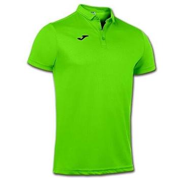Joma Hobby Men's Short Sleeve Polo Shirt in Fluorescent Green
