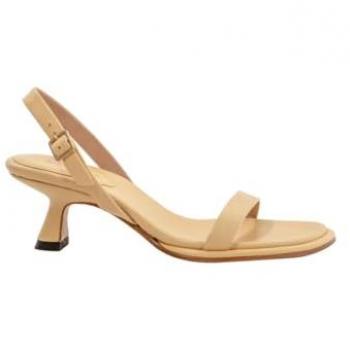 Sandalias de tacón Neosens para mujer en piel amarilla con hebilla y altura de 6 cm, modelo S3164
