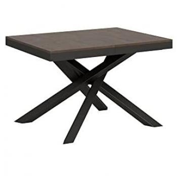 Mesa Extensible Volantis Evolution 90x120/380 cm Estructura Antracita y Encimera Nogal