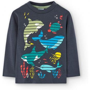 Camiseta de bebé niño con dibujo frontal