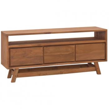 Soporte de TV de madera maciza de teca 110x30x50 cm