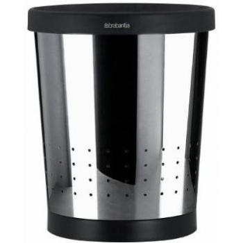 Brabantia 364327 - Papelera cónica, 11 l, acero brillante, aro extraíble