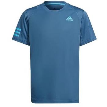 Camiseta de niña adidas Clb 3 STR, manga corta, color azul, tecnología Climacool