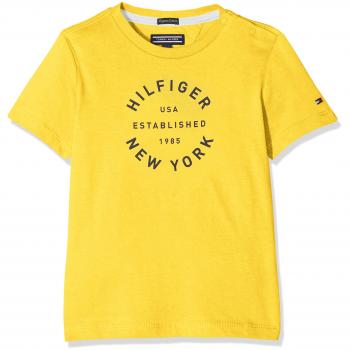 Tommy Hilfiger AME BIG Logo CN TEE S/S, Camiseta para Niños, Amarillo