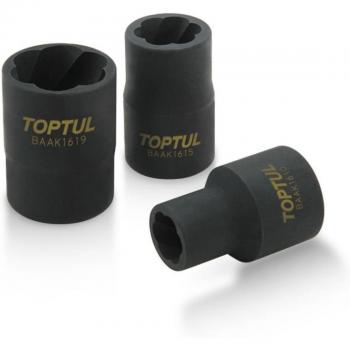 Vaso de impacto especial TOPTUL 1/2 pulgada 15 mm para tornillos/núcleos dañados