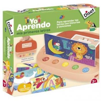 Diset - Maletín educativo 'Yo aprendo las letras', juego educativo a partir de 2 años, incluye letras y números para aprender