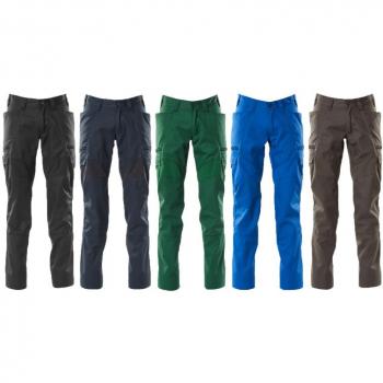 Pantalones de Trabajo Mascot Accelerate con Inserciones Elásticas y Bolsillos para Muslos - Azul Marino