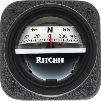 RITCHIE V-537W EXPLORER COMPASS - BULKHEAD MOUNT - WHITE DIAL