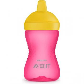 Philips Avent scf804/04 300 ml Sipper Glass Drip for Small Children – Non-Spill for Small Children (Glass with Straw Cups, Girl, Lid with Nut, Indonesia, 300 ml, 1 pc (S))