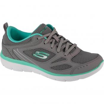 Zapatillas Skechers Summits Suited, Running Mujer, Gris/Turquesa, Talla 36