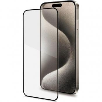 Protector de Pantalla y Trasera Celly FULLGLASS1079BK para iPhone 16 Pro, Vidrio Templado Transparente con Bordes Negros