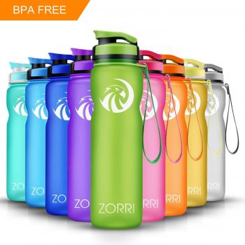 Botella agua deporte - Water Bottle 20oz/1L Tritan Prueba de Goteo Libre de BPA /Eco-Friendly Plastico con Filtro Para Niños, Deportes, Yoga, Senderismo, Viajes, Oficina, Universidad Coche Botellas de Agua 1-Click Apertura regalo