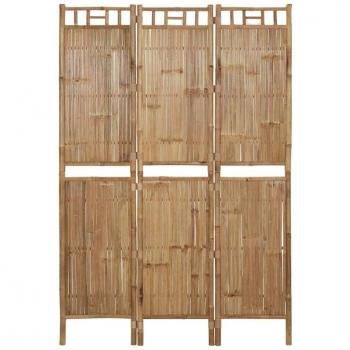 vidaXL 3-Panel Room Divider Bamboo 120x180 cm