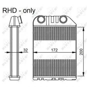 Radiador de calefacción interior NRF 54286, intercambiador de calor OE 09118440,1618169