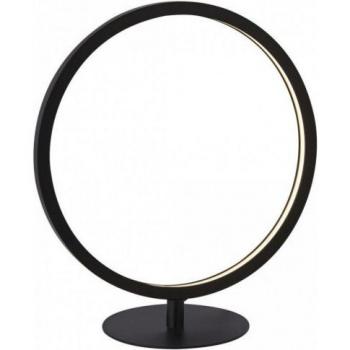 Lámpara de mesa Circo LED anillo 1 ampolla, negro mate
