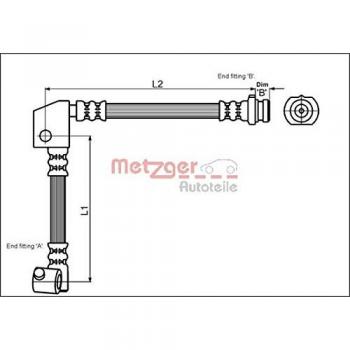 Metzger 4114737 Tubo flexible de frenos
