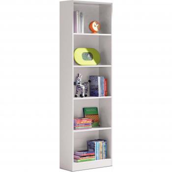 Habitdesign Estantería Juvenil 6 baldas, Librería Vertical, Modelo I-Joy, Acabado en Color Blanco Artik, Medidas: 180 cm