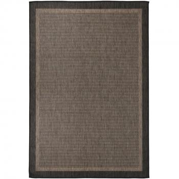 Alfombra exterior de tejido plano 160x230 cm marrón oscuro