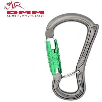 DMM Ceros Locksafe Carabiner, 25kN Titanium/Green