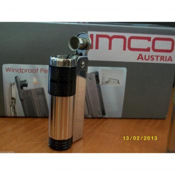 Mechero Imco triplex 6700 cromo-negro de martillo , original Made in Austria