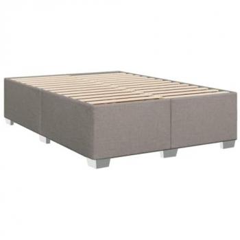 Cama solar sin colchón Tortorora 160x200 cm en tela gris taupe