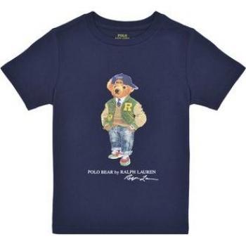 Polo Ralph Lauren Kids Navy T-Shirt with Polo Bear Print - Size L - Male