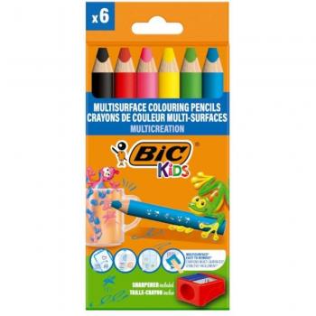 Estuche de ceras BIC Kids Multisuperficie 6 colores