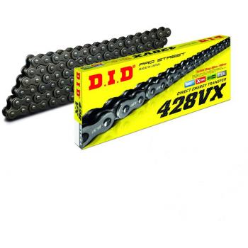 Cadena de transmisión D.I.D 428VX X-Ring, 140 eslabones, abierta con clip candado