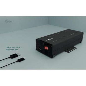 Hub de Carga y Datos USB-C/USB-A Metálico i-tec - 15W por puerto - 20 Puertos USB-C