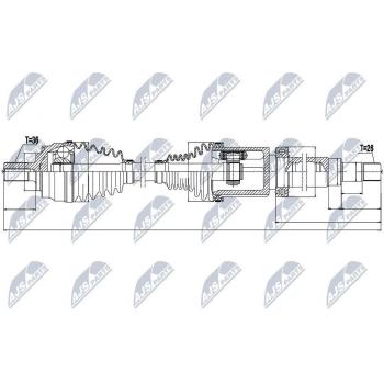 Árbol de transmisión NTY NPW-VV-065 con características de alta resistencia y durabilidad