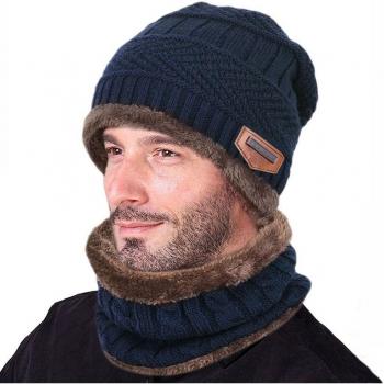GOODBUY Gorro Invierno Hombre con Bufanda, Calentar Sombreros Gorras Beanie de Punto
