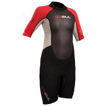 Gul 2018 Response Junior 3/2mm Shorty Wetsuit Black/Red RE3322-B4 Junior Sizes - Junior XS
