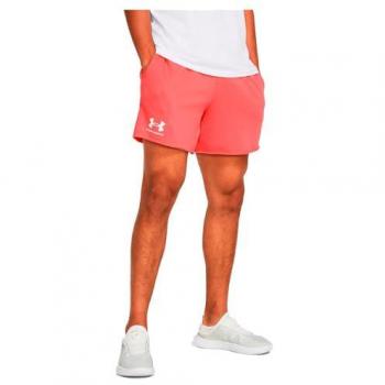 Pantalones Cortos Under Armour Rival Terry 6in para Hombre, Color Rosa Coral, Talla L, Material de felpa suave, Cintura elástica con cordón ajustable, Diseño clásico de 6 pulgadas