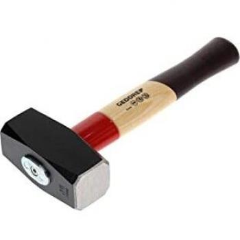 GEDORE Mazo con empuñadura de madera, Peso de la cabeza 2000 g, Martillo con mango de madera de fresno, Herramienta, Forjado, Rotband-Plus, 620 E-2000