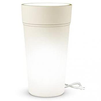 Vaso Luminoso Stem Luce 80 cm - LED Blanco - Reciclable TeraPlast