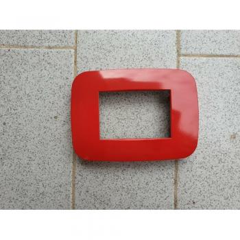 Placa Compatibles Axolute Bticino Color Rojo 3 Foros