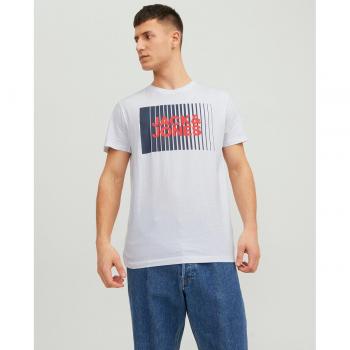 JACK AND JONES 12233999 ECORP LOGO TEE PLAY SS O NECK Camiseta manga corta hombre Blanco