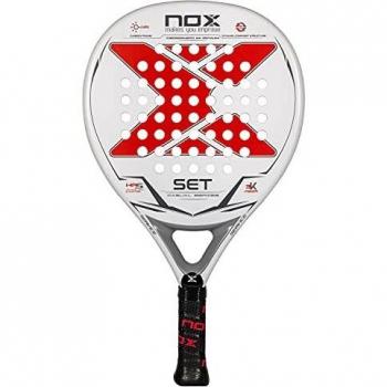 NOX Pala de Padel Set - Exclusive Series, Blanco - Rojo, Estándar