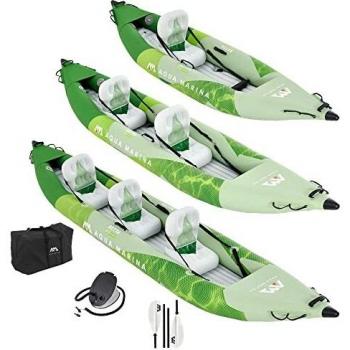 Kayak Inflable Aqua Marina Betta 475 para 3 Personas - Set Completo con Accesorios