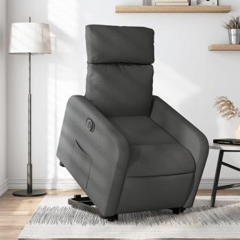 Sillón eléctrico reclinable elevable de tela gris claro, gris oscuro y negro - vidaXL Sillón Dormitorio Sillón Cómodos Silla Relax Sillón Sofá