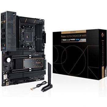 ASUS ProArt X570-CREATOR WiFi - Placa Base para Crear contenidos AMD X570 Ryzen AM4 ATX PCIe 4.0, refrigeración PCH, Thunderbolt 4 Tipo C, Ethernet 10 GB y 2,5 GB, Wi-Fi 6E, M.2, USB 3.2 Gen. 2