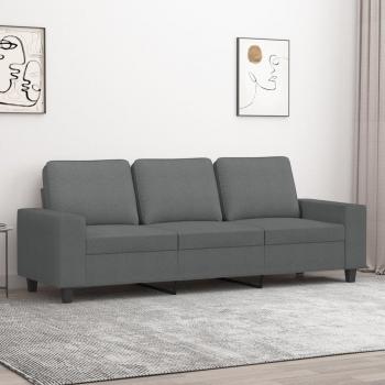 Sofá de 3 plazas en tela gris claro 180 cm Vidaxl
