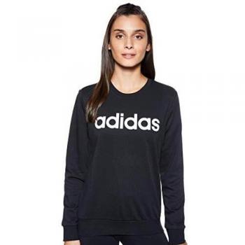 adidas Women Essentials Linear Sweatshirt - Black/White, X-Small