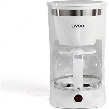 LIVOO Feel good moments - Cafetera eléctrica DOD163W Blanco