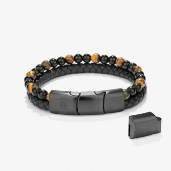 Radiant - Pulsera de hombre Cande de acero negro, pulsera Radiant RH000088, acero negro