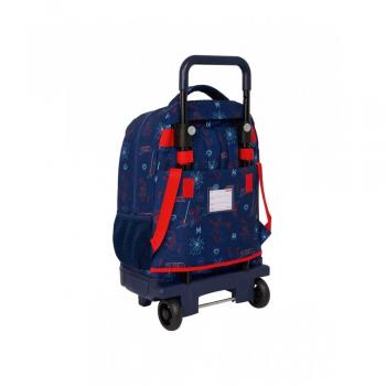Mochila Grande con Ruedas Compact Extraíble Spider-Man Neon