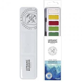 Set de 12 pastillas de acuarela Lefranc Bourgeois, colores assortidos